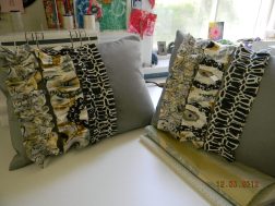 funky gathered pillows